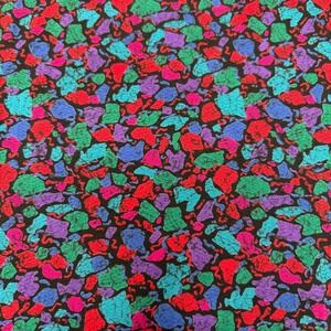 VTG 80s Jewel Tone Abstract Print Square Scarf Bandana Silky Glamoratti Colorful